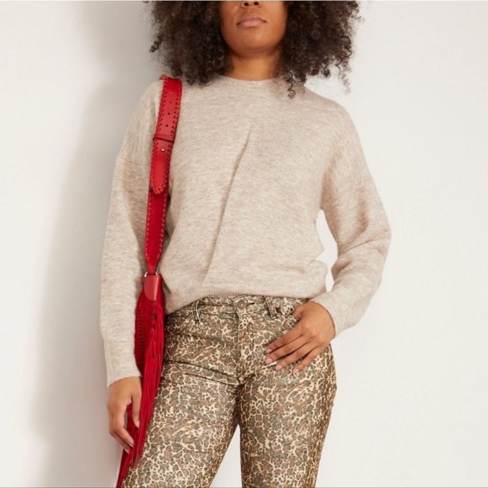 NWT Isabel Marant Women Kingston Sweater in Neutrals Beige Size XS Scandi Girl